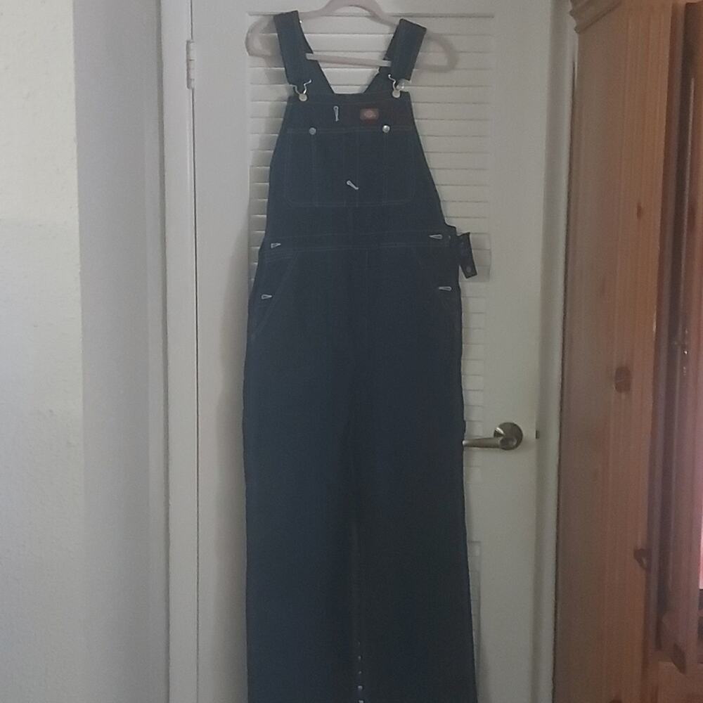 Dickies Indigo Bib Overall 32x30 NEW Cabincore Fisherman Grandpacore Boho Chore